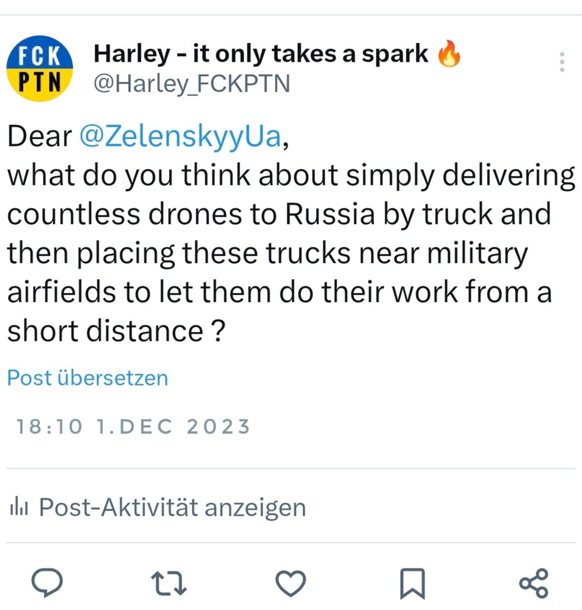 <a href="/ZelenskyyUa/">Volodymyr Zelenskyy / Володимир Зеленський</a> Who would have thought that it would work.. 😂