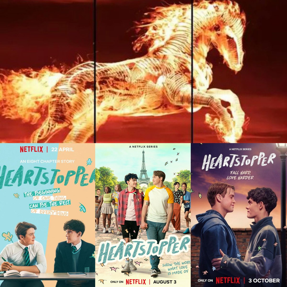 3 temporada e em breve 1 filme. A era de Heartstopper está chegando ao fim 🍂❤️