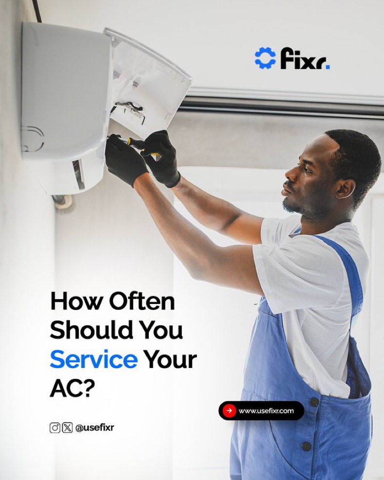 plug24store's tweet image. Your AC shouldn’t wait till it starts leaking or blowing hot air before it gets attention.

✅ Service every 3–6 months for homes
✅ Every 1–3 months for businesses.

Regular maintenance gives better performance and Lower bills.

#Fixr #Actips #ACMaintenance #CoolLiving