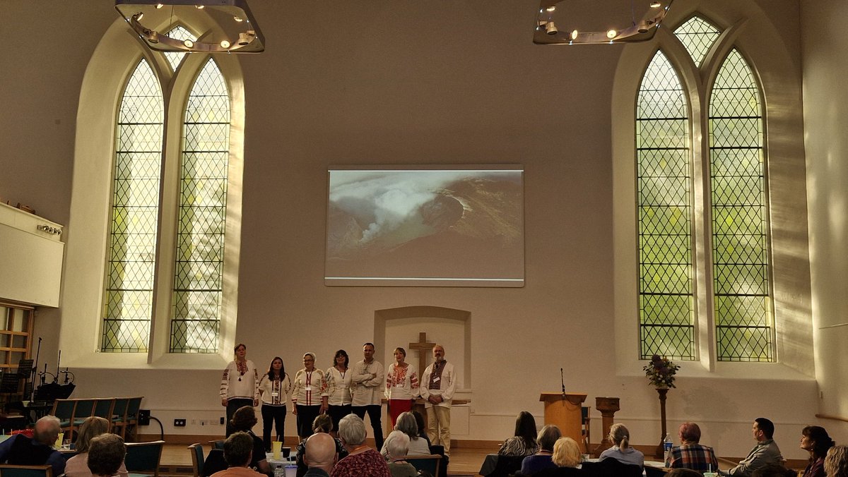 Our Ukrainian colleagues started our evening worship.

Even the sun came out ☀️
