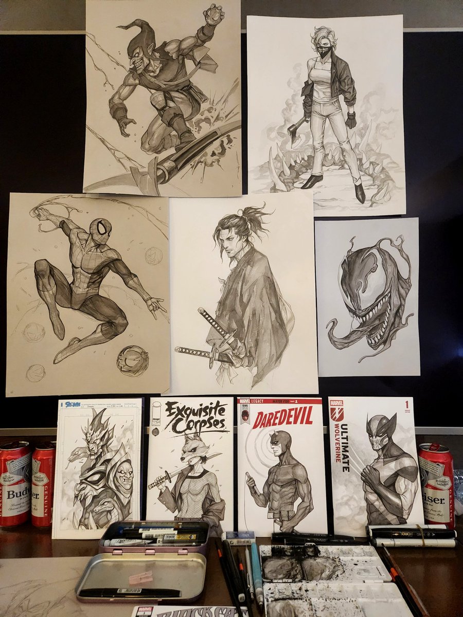 inhyuklee's tweet image. Dallas FanExpo Day 3 wip
I'm still trying to complete all the missions this time too. I'm very tired, but I'm getting strength from all the fans. I heard that I have my eBay live from 2pm today. Actually, I don't know what it is, but as always, I will just continue to draw 😅