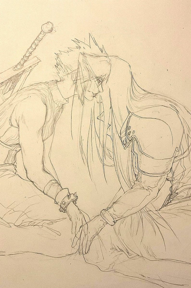 #ff7 #sc #CloudStrife #Sephiroth 虽然看不太出来但是都是双性转