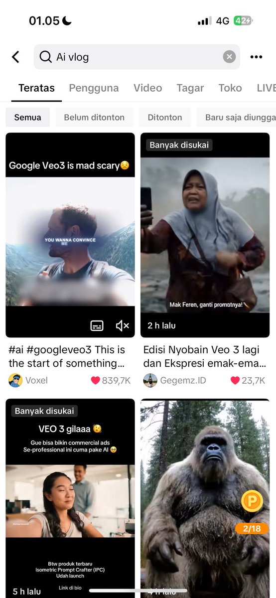 contrariandzii's tweet image. This reminds me of Italian rot and Tim Cheese, but i why j feels this much bigger. The numbers are growing, and we’ll see more AI streamers, youtubers and vloggers in the future. 
R/r looks good for me

4TrLgXh19LmbMzdN5BdxWAYqXGVBMN5NzPYT2BK7pump

$vlogs
$aislop
$bigfoot