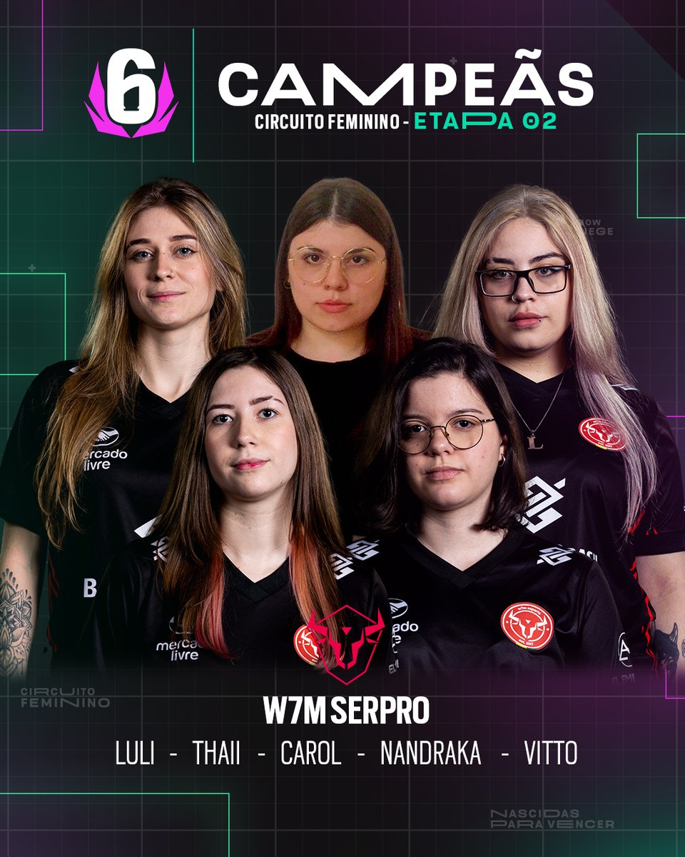 R6 Esports Brasil 🇧🇷 (@r6esportsbr) on Twitter photo A <a href="/w7mesports/">w7m esports</a> SERPRO é a grande campeã da 2ª Etapa do Circuito Feminino 2025! 🏆
Com uma vitória dominante por 2x0, o time mostrou toda sua força e entrosamento! 🔥
🏆<a href="/thaii_xx/">W7M Thaii</a>
🏆<a href="/nandapsz/">W7M | NANDRAKA</a>
🏆<a href="/CarolAerroc/">W7M | Carol</a>
🏆<a href="/BereR6_/">Bere</a>
🏆<a href="/lulicg/">W7M | Lulᴉ 𓆩 𓆪</a>
🏆<a href="/RulesR6/">Rules</a> A <a href="/w7mesports/">w7m esports</a> SERPRO é a grande campeã da 2ª Etapa do Circuito Feminino 2025! 🏆
Com uma vitória dominante por 2x0, o time mostrou toda sua força e entrosamento! 🔥
🏆<a href="/thaii_xx/">W7M Thaii</a>
🏆<a href="/nandapsz/">W7M | NANDRAKA</a>
🏆<a href="/CarolAerroc/">W7M | Carol</a>
🏆<a href="/BereR6_/">Bere</a>
🏆<a href="/lulicg/">W7M | Lulᴉ 𓆩 𓆪</a>
🏆<a href="/RulesR6/">Rules</a>
