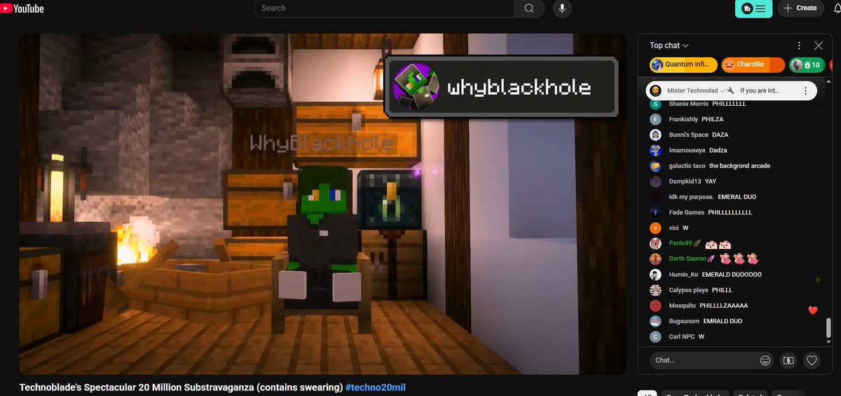 WhyBlackhole's tweet image. HI GUYS #technoblade #Techno20Mil WOOOOO AAAAA