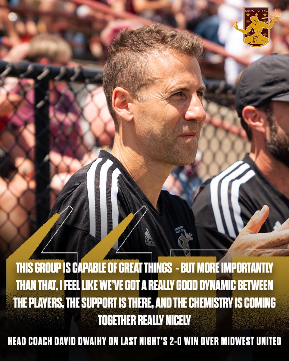 “The chemistry is coming together really nicely.” ⚜️

Head coach David Dwaihy shares his thoughts on last night’s 2-0 win over Midwest United FC.