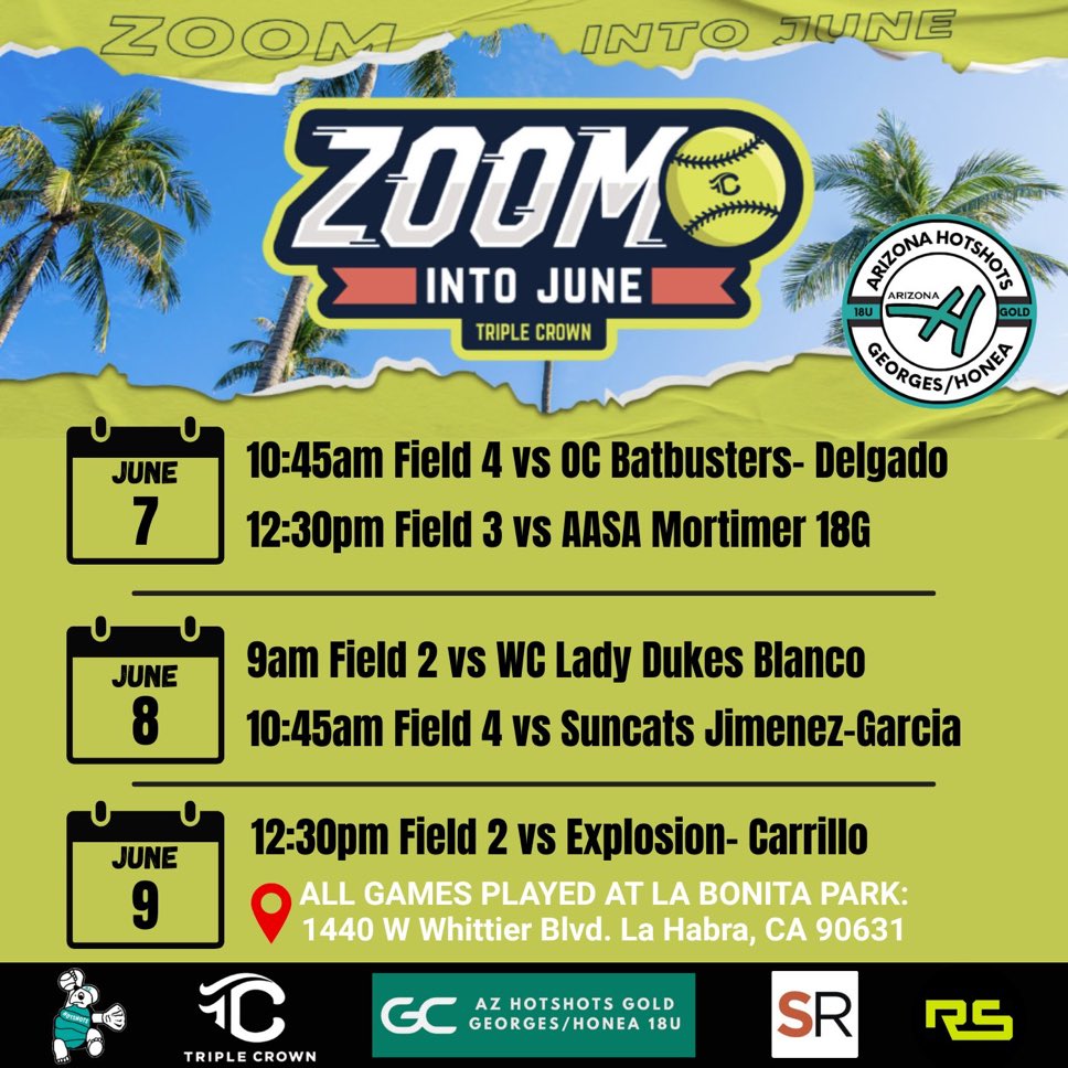 Playing this week at the Zoom Into June Tournament! Would love to see you all there <a href="/CWUSOFTBALL/">Central Washington Softball</a> <a href="/SuffolkSoftball/">Suffolk University Softball</a> <a href="/wnmu_sb/">WNMU Softball</a> <a href="/AdamsStateSBall/">Adams State University Softball</a>