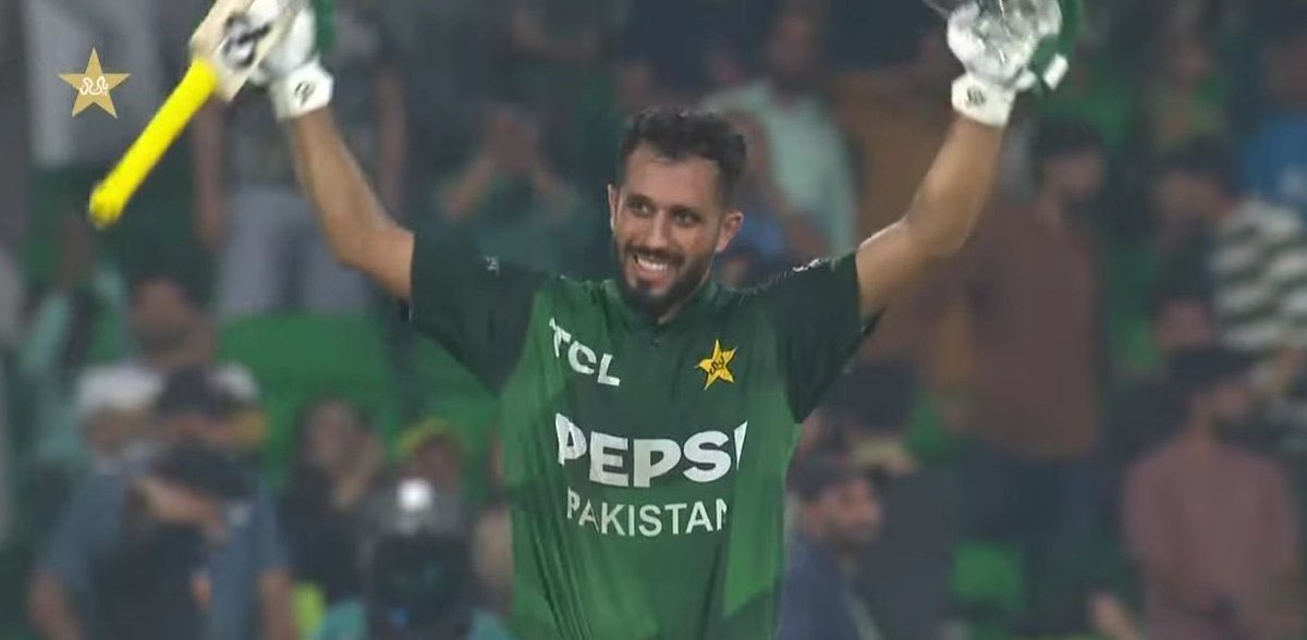 🚨Muhammad Haris became the first non opener Pakistani batter to score century in T20i