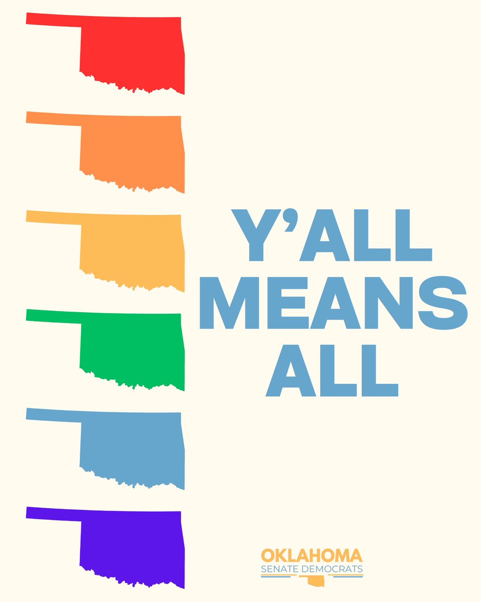 Oklahoma is for everyone. Happy Pride! 🏳️‍🌈🏳️‍⚧️