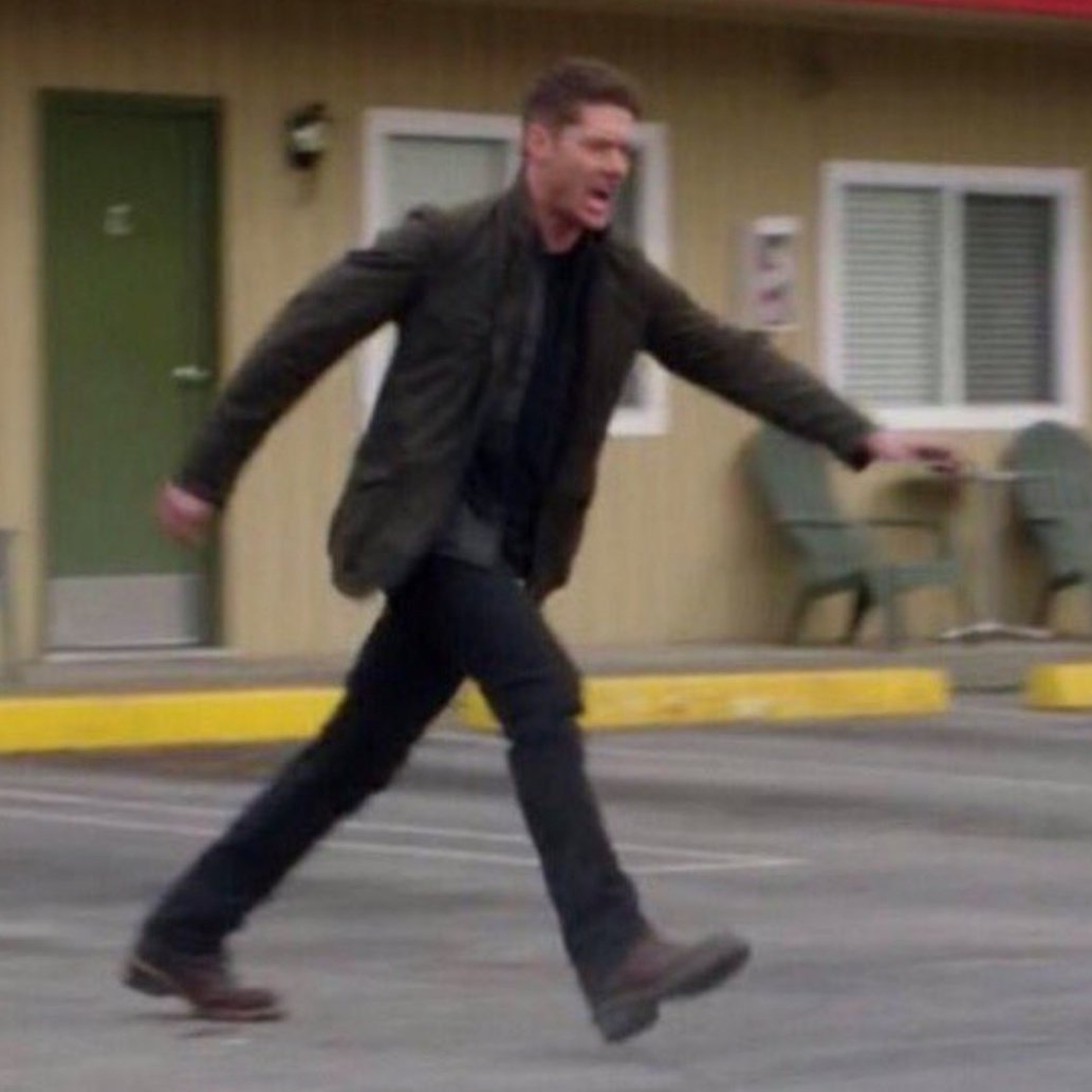 Misha on his             Jensen on his
way confirming       way confirming
the confession      Watching over Me
was gay                   was about Destiel