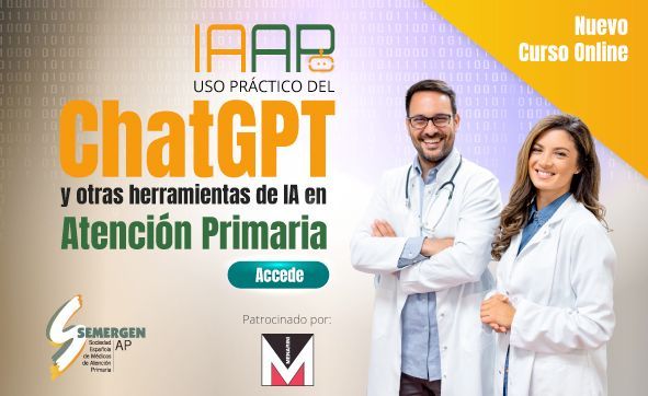 💻 Curso: Uso Práctico de ChatGPT y otras herramientas de IA en Atención Primaria
Si te interesa aplicar la IA para ganar tiempo y mejorar la calidad asistencial, ¡este curso es para ti! ✅ Formación práctica diseñada por especialistas 
ℹ️ semergen.ES