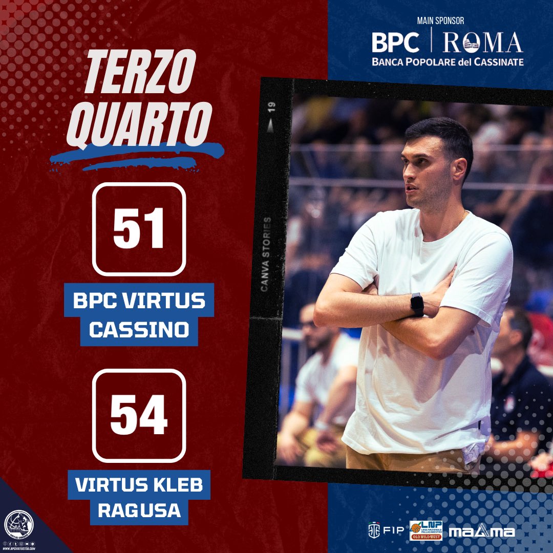 ⏹️ Termina il 3º Quarto al PalaPadua di Ragusa‼️
📊 LIVESTATS: netcasting3.webpont.com/?ita3_b_plo_12

#LosCassinos2k25