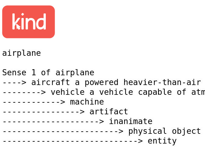 We have a new version of Kind, the lexical taxonomy project. The data is available in English and Spanish and other languages will follow. The project is also well documented, and all source code and data are available for download. 
tecling.com/kind
Enjoy with moderation!