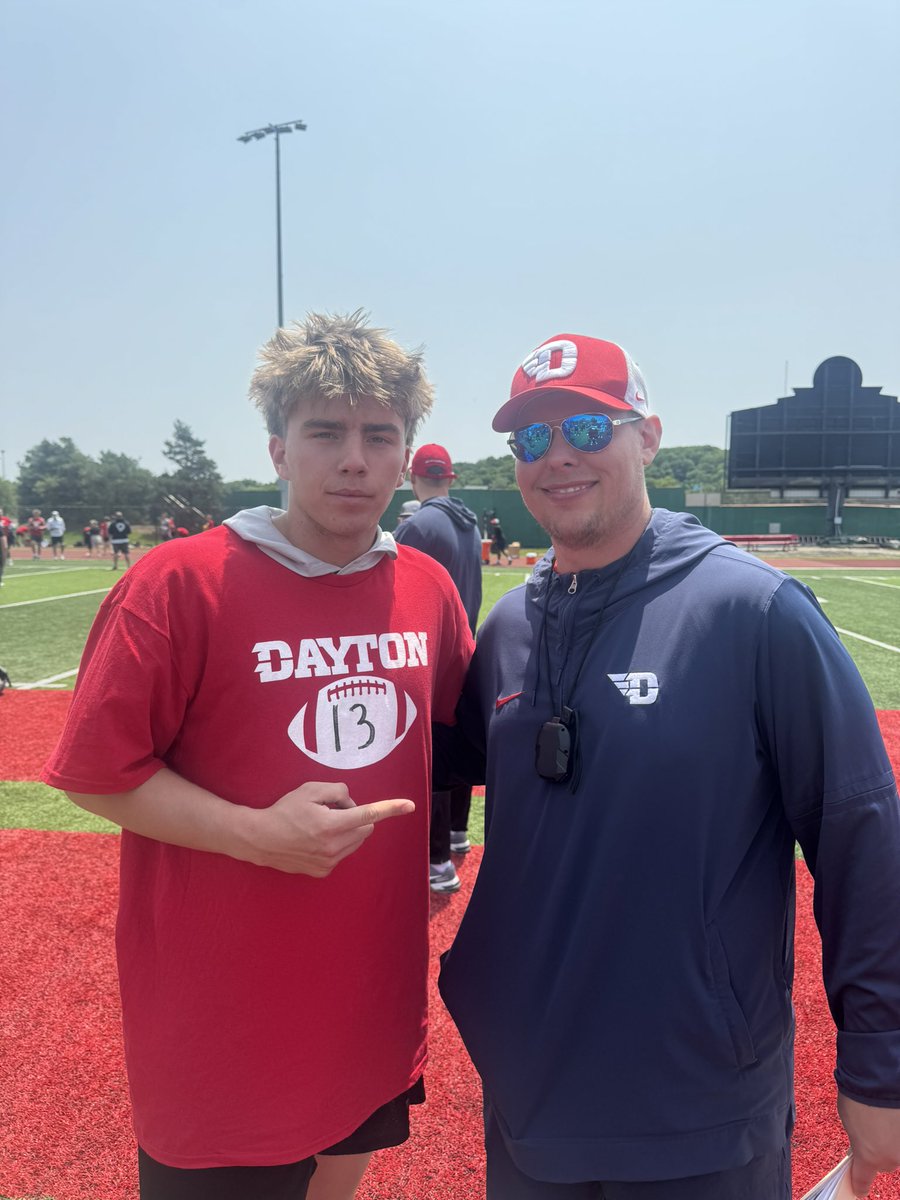 Had a Great time at <a href="/DaytonFootball/">Dayton Football</a> today!! Can’t wait to connect more with the coaches!! Also Was listed at 6’0!! 190!! <a href="/BrutonKendrick/">Coach Bruton</a> <a href="/Jay9Terry/">Jay Terry</a> <a href="/CoachRank3/">Austen Rankin</a> <a href="/newark_football/">Newark Wildcats Football</a>