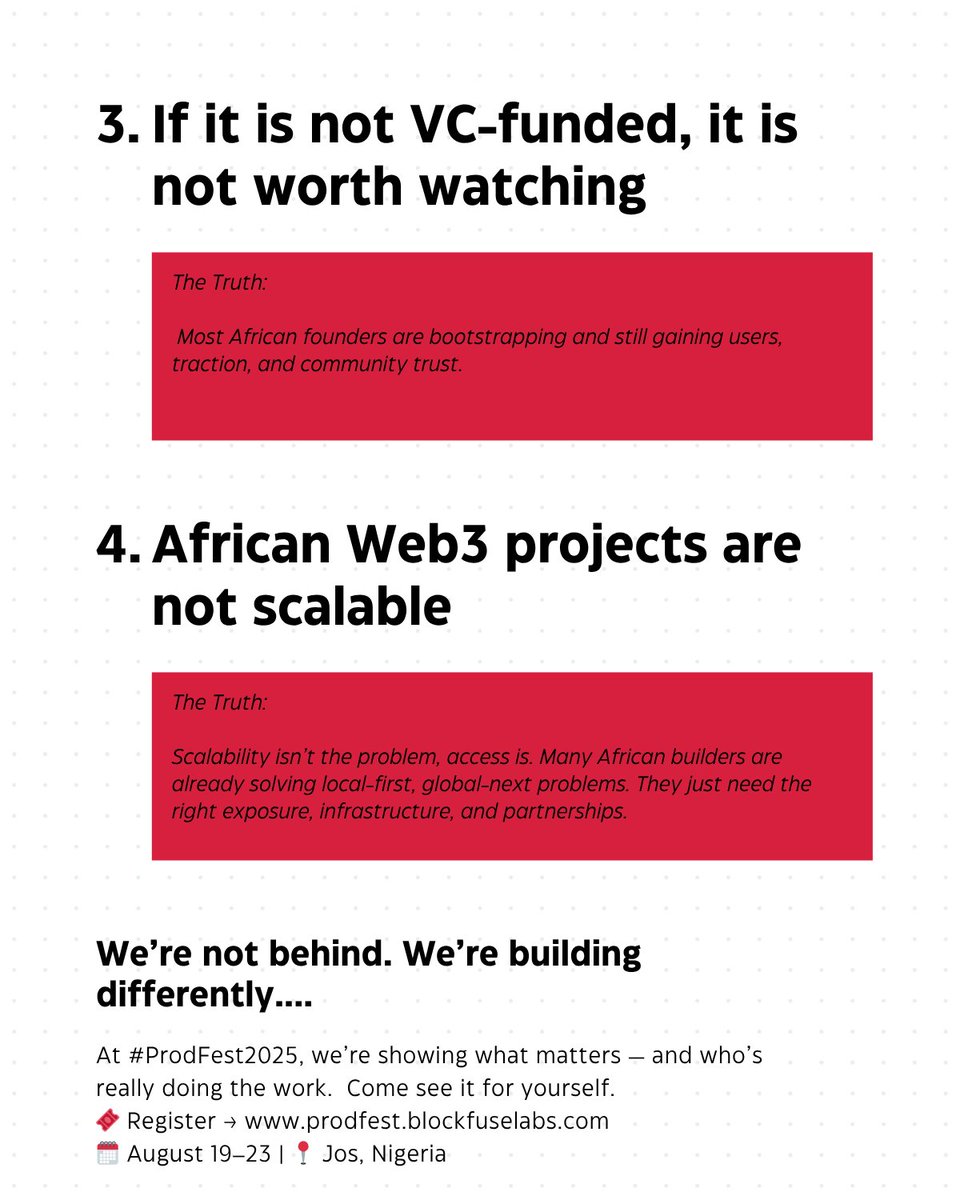 prodfest's tweet photo. Drop some of the Web3 myths about Africa you've heard that are not true
👇👇👇
.
.
.
.
.
#web3 #Web3 #Web3Gaming #web3crypto #web3community #web3marketing #prodfest #blockchain #blockchainmining #blockchainsummit #blockchainadoption #blockchain_platform https://t.co/oJmhag25qe