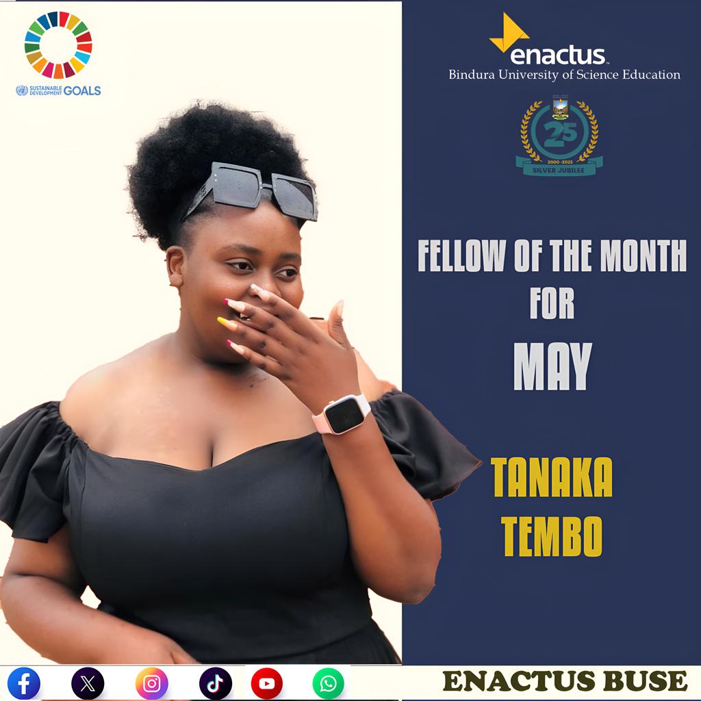 Enactus Bindura University (@enactusbuse) on Twitter photo MAY'S SPOTLIGHT SHINES BRIGHT ON TANAKA TEMBO!
We're thrilled to announce Tanaka as EnactusBinduraUniversity's Fellow of the Month! ❤️
<a href="/SchneiderElecDE/">Schneider Electric</a>
<a href="/BOOSTFellowship/">The BOOST Fellowship</a>
<a href="/LeadershipInst/">Leadership Institute</a>
<a href="/trending/">Trending</a>
<a href="/INNOVATORCHAIN/">INNOVATOR</a>
<a href="/GreenDay/">Green Day</a>
<a href="/EnergySolutions/">EnergySolutions</a>
<a href="/SustDev/">UN DESA Sustainable Development</a>
<a href="/DeltaCorpZim/">Delta Corporation Limited Zimbabwe</a>
<a href="/enactus/">Enactus</a> MAY'S SPOTLIGHT SHINES BRIGHT ON TANAKA TEMBO!
We're thrilled to announce Tanaka as EnactusBinduraUniversity's Fellow of the Month! ❤️
<a href="/SchneiderElecDE/">Schneider Electric</a>
<a href="/BOOSTFellowship/">The BOOST Fellowship</a>
<a href="/LeadershipInst/">Leadership Institute</a>
<a href="/trending/">Trending</a>
<a href="/INNOVATORCHAIN/">INNOVATOR</a>
<a href="/GreenDay/">Green Day</a>
<a href="/EnergySolutions/">EnergySolutions</a>
<a href="/SustDev/">UN DESA Sustainable Development</a>
<a href="/DeltaCorpZim/">Delta Corporation Limited Zimbabwe</a>
<a href="/enactus/">Enactus</a>