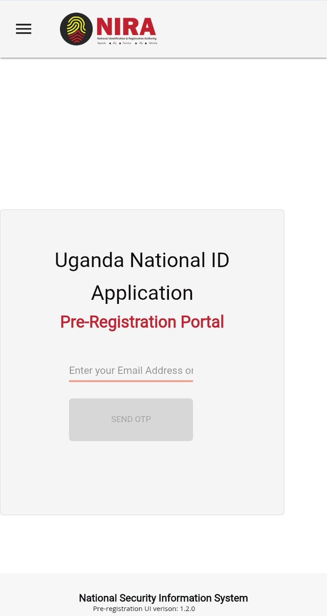 Disrupt your routine Sunday evening by visiting our online pre-registration portal, to save both your time and ours- when you come for biometric capturing.

prereg.nsis.nira.go.ug/pre-registrati…

Kind note: the current version is  designed to function on Personal Computers. 

We do appreciate