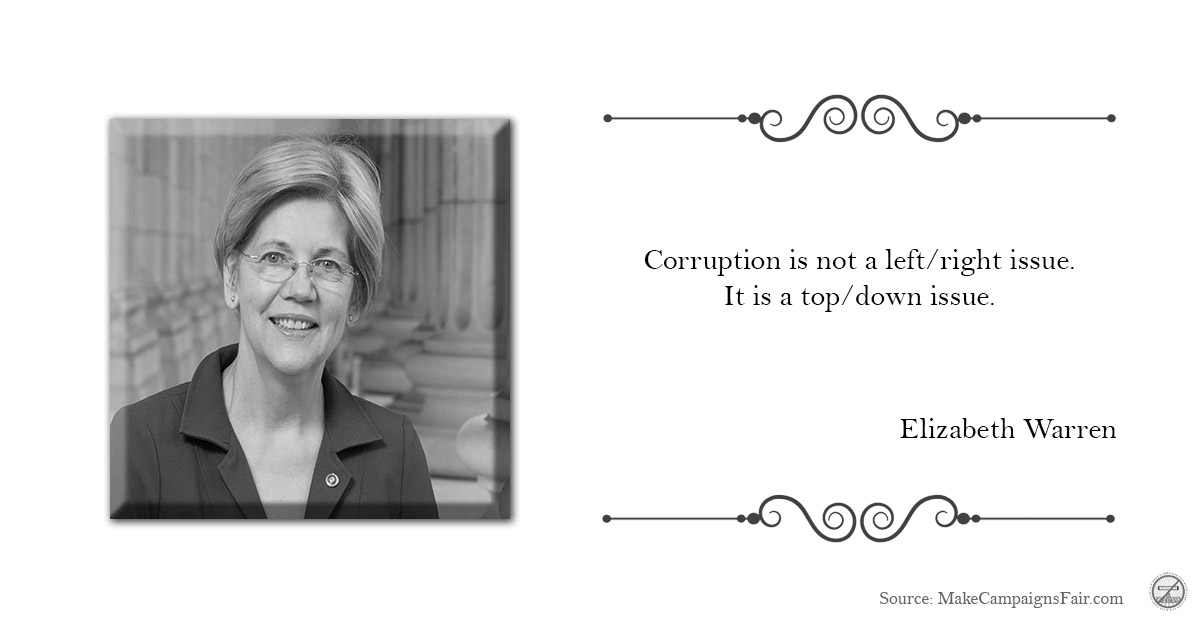 CampaignsFair's tweet photo. “Corruption is not a left/right issue. It is a top/down issue.”
– @SenWarren
🗳️ The fight for fair elections isn’t about party lines — it’s about power.
🔗 https://t.co/3M3cqywFM3
#CampaignFinance #EndCitizensUnited #MakeCampaignsFair #Corruption #DemocracyNotForSale https://t.co/68NZpymldC