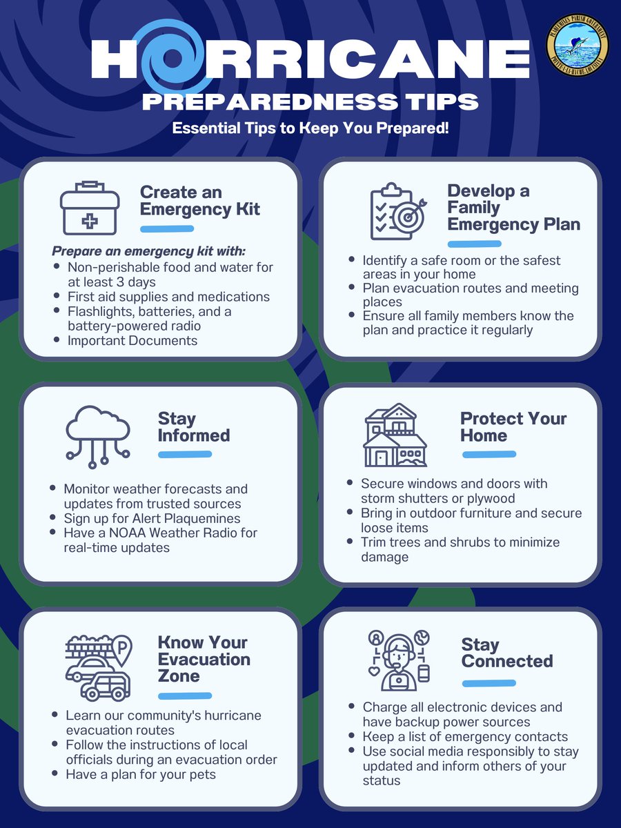 Plaquemines Parish (@plaqgov) on Twitter photo Today is the start of the 2025 hurricane season which runs June 1st to November 30th. Check your emergency plans, restock your supply kits and stay informed.
Sign up for Plaquemines Parish Emergency Notifications through Alert Plaquemines: member.everbridge.net/45300308561247… Today is the start of the 2025 hurricane season which runs June 1st to November 30th. Check your emergency plans, restock your supply kits and stay informed.
Sign up for Plaquemines Parish Emergency Notifications through Alert Plaquemines: member.everbridge.net/45300308561247…