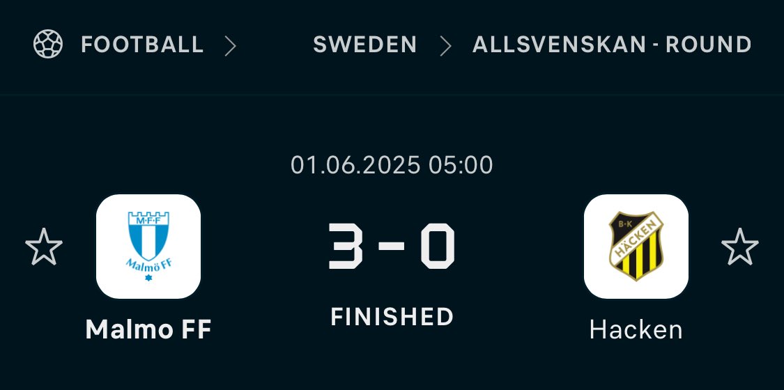Premium Group 💎

#Allsvenskan #Sweden 🇸🇪
Malmo FF
🆚
BK Hacken
💎☑️☑️☑️☑️☑️💎
   💎Over 2.5 💎
💎☑️☑️☑️☑️☑️💎
<a href="/bkhackenofcl/">BK Häcken</a>  <a href="/MalmoFFTurkiet/">Malmö FF Turkiet</a> 
#Soccer #SoccerPicks 
‼️☑️💎 Retweet 💎☑️‼️