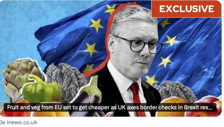 Er, excuse me, but what border checks exactly on EU fruit &amp; veg is the UK going to "axe" ? 

Would that be the ones it put off implementing 9 times and has never really put in place at all after figuring out  clamping down on 70% of your food imports might mean empty shelves ?🤡