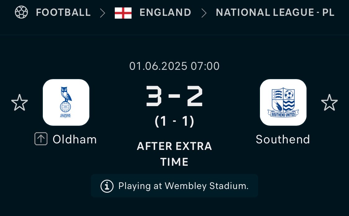 Premium Group 💎🥋⚜️

#NationalLeague 
Oldham
🆚
Southend United
💎✅✅✅✅✅💎
💎Under 2.5 💎
💎✅✅✅✅✅💎
#GamblingTwitter 
#SportsGambling 
#SportsBettingX 
✅💎 Retweet 💎✅