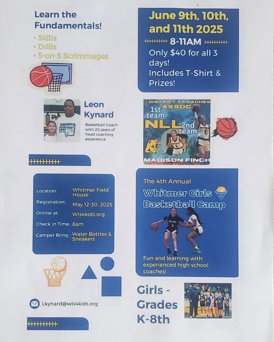 Our annual 🐆🏀 camp is right around the corner!!! We’ll have it on June 9th, 10th, and 11th from 8-11am. It’s for girls in grades K-8th grade. #GOPANTHERS 
✍️🆙 events.hometownticketing.com/boxoffice/wls4…
