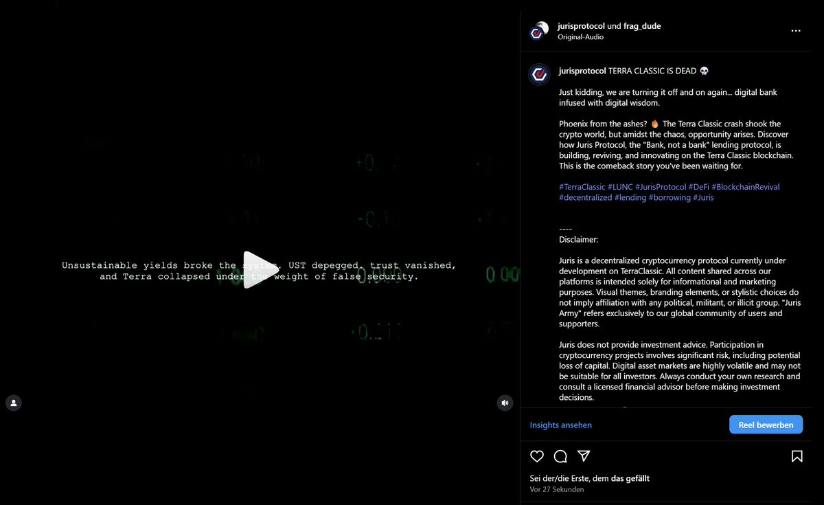 JurisProtocol's tweet image. $Juris fam &amp;amp; $lunc lunatics,

checkout our instagram page, you don&apos;t want to miss this... 

instagram.com/jurisprotocol

...more to be revealed tonight on @edTreb001&apos;s YT, make sure to subscribe!

cc @frag_dude