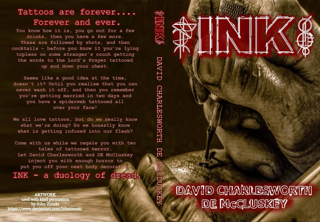 Cover reveal! 
INK is an upcoming duology. Two twisted tales of ink and magic from me and DE McCluskey, best-selling author of THE BOYFRIEND. It'll be available for pre-order very soon.