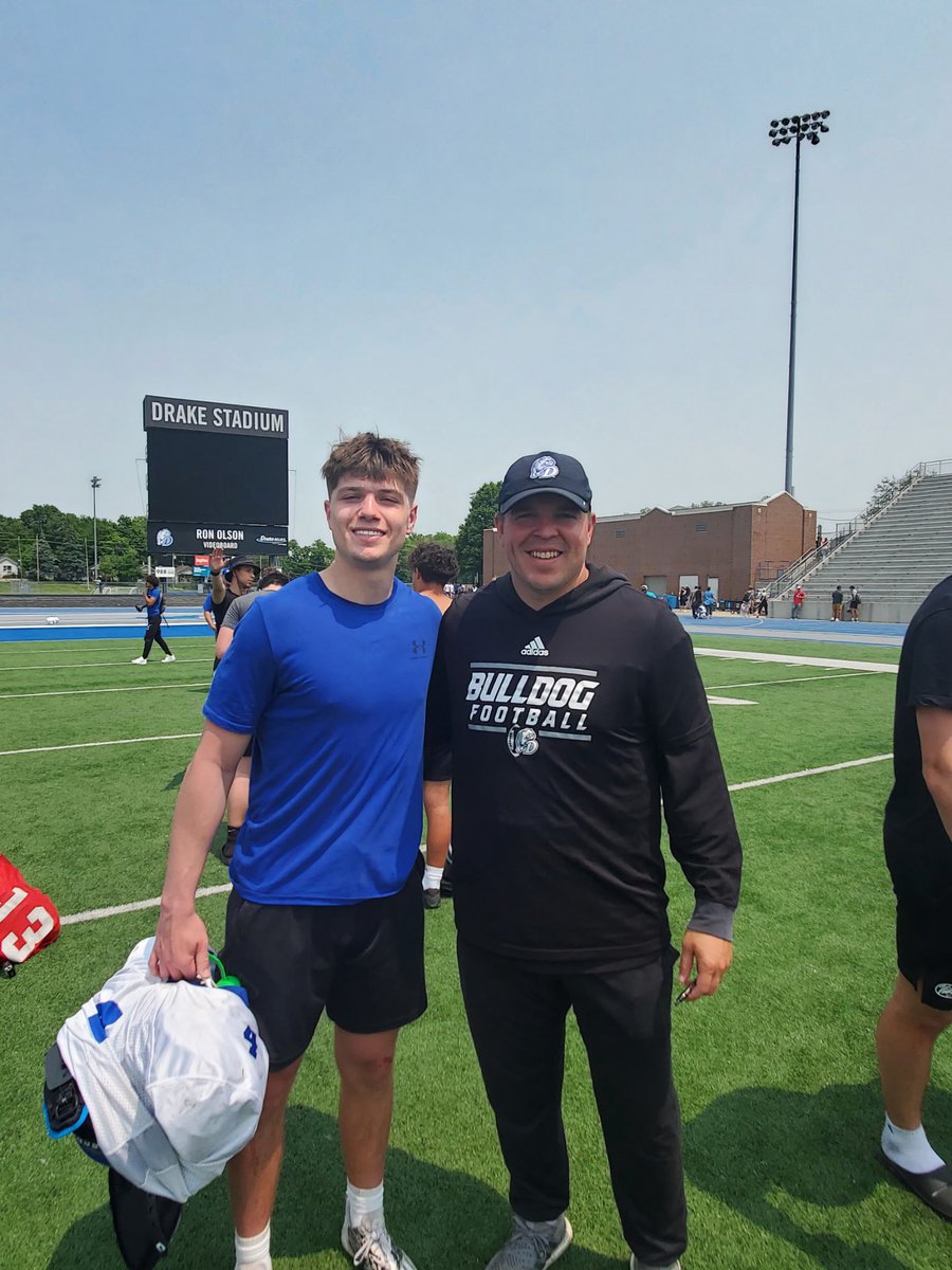 Dan Bun (@danielbuntin12) on Twitter photo Had a great camp at <a href="/DrakeBulldogsFB/">Drake Football</a>. It was an awesome opportunity to compete. <a href="/AdamCox38/">Adam Cox</a> <a href="/Coach_VasquezAJ/">A.J. Vasquez</a> Had a great camp at <a href="/DrakeBulldogsFB/">Drake Football</a>. It was an awesome opportunity to compete. <a href="/AdamCox38/">Adam Cox</a> <a href="/Coach_VasquezAJ/">A.J. Vasquez</a>