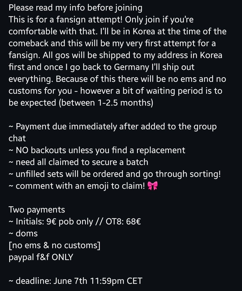 mincatae's tweet photo. ⊹ ₊ ݁. availability (more sets can be opened once 7/8 are claimed) - I'll help secure a batch if 7 are claimed ✨

HJ ✅✅
SH 🐇✅
YH ✅✅
YS ✅✅
SN ✅✅
MG ✅✅
WY ✅✅
JH ✅✅

OT8 ✅∞ https://t.co/I4DG6OPPJX
