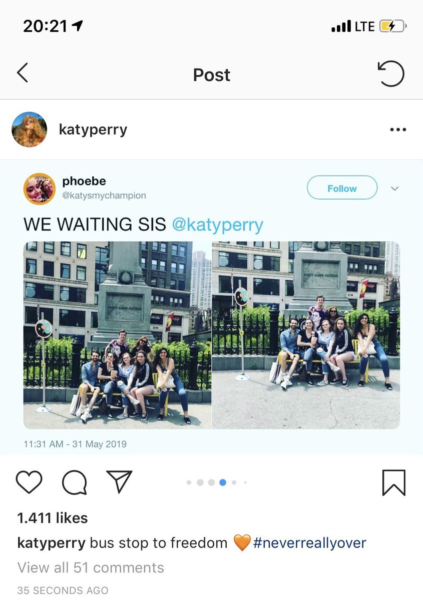 NathyVilla's tweet image. 6 anos do lançamento de #NeverReallyOver, eu estava em Nova York e no Instagram da @katyperry ! 🥰🥰🥰🥰🥰