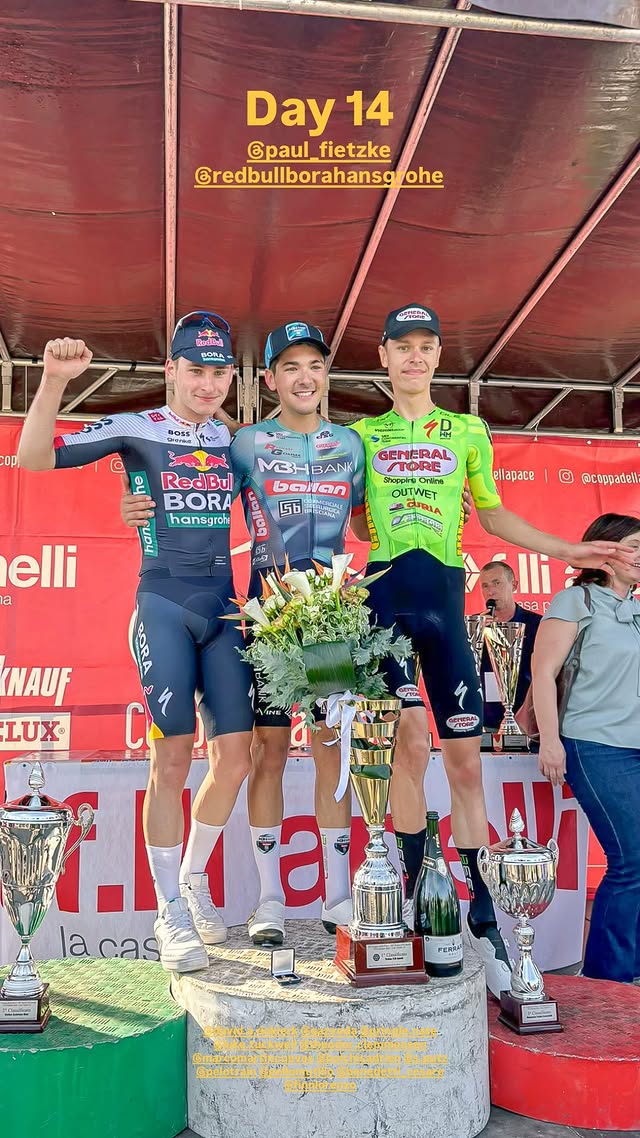 Red Bull – BORA – hansgrohe FR (@rbh_procyclingf) on Twitter photo #Rookies Très belle 2ème place pour Paul Fietzke dans la <a href="/CoppadellaPace/">Coppa della Pace</a>, seulement devancé par l'italien Diego Bracalente. L'équipe <a href="/RBH_ProCycling/">Red Bull – BORA – hansgrohe</a> s'est montrée particulièrement active. #Rookies Très belle 2ème place pour Paul Fietzke dans la <a href="/CoppadellaPace/">Coppa della Pace</a>, seulement devancé par l'italien Diego Bracalente. L'équipe <a href="/RBH_ProCycling/">Red Bull – BORA – hansgrohe</a> s'est montrée particulièrement active.
