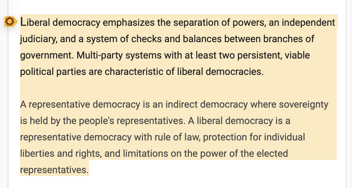 <a href="/Acyn/">Acyn</a> It's absurd to hear Republicans talk about "democracy". They hate democracy.

They want a one-party system. They want to curtail individual rights. End the rule of law. Have a supreme leader—unitary executive &amp; no more elections.

They do nothing but obstruct &amp; have for decades.