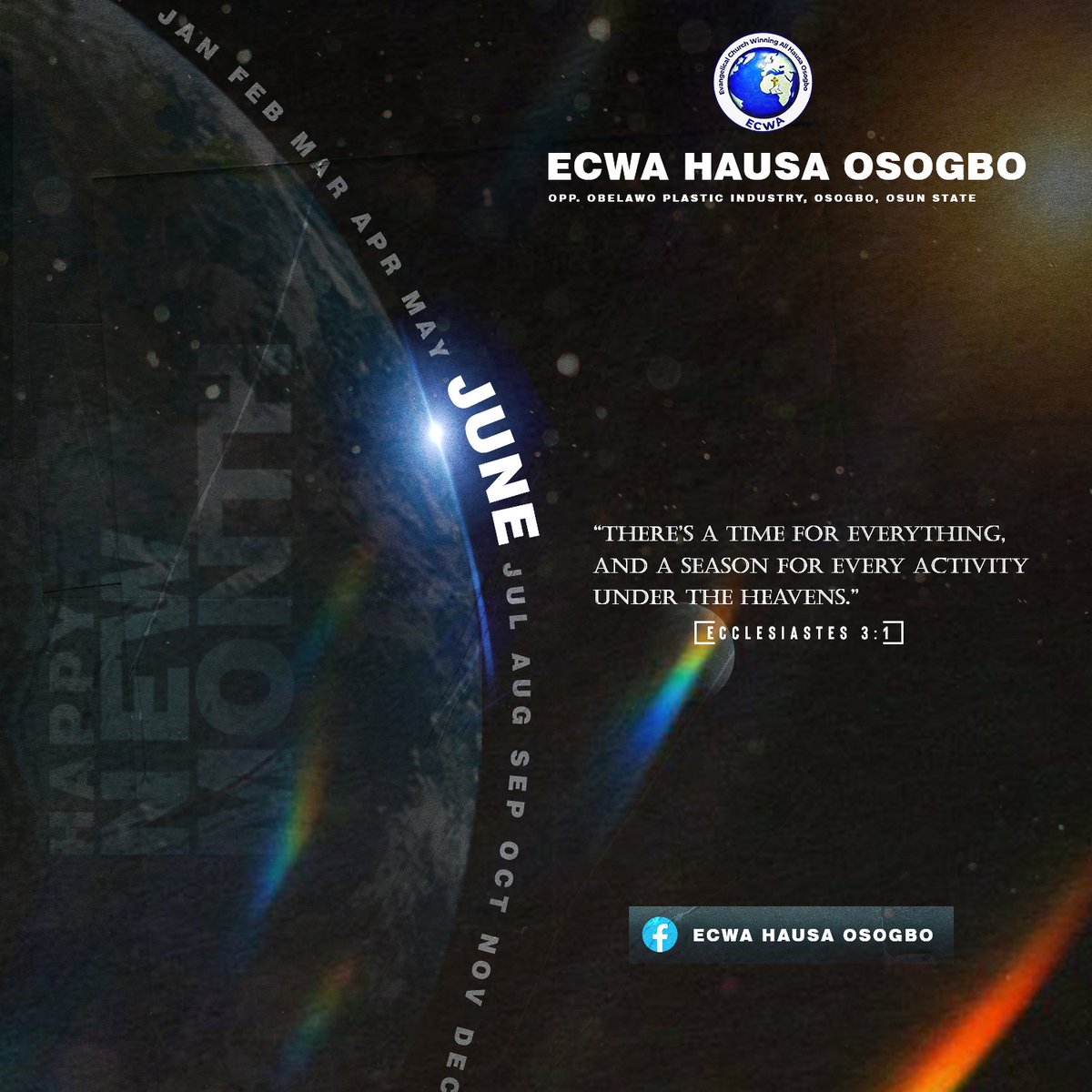 fusiondcreative's tweet image. Designed this after studying how the sun &amp;amp; moon mark time — which is a visual expression of God’s rhythm in creation. And to further butress this, JUNE is highlighted in divine light.
Ecclesiastes 3:1 
 Want visuals with meaning? DM me.
#NewMonth #DesignStory #FaithInDesign