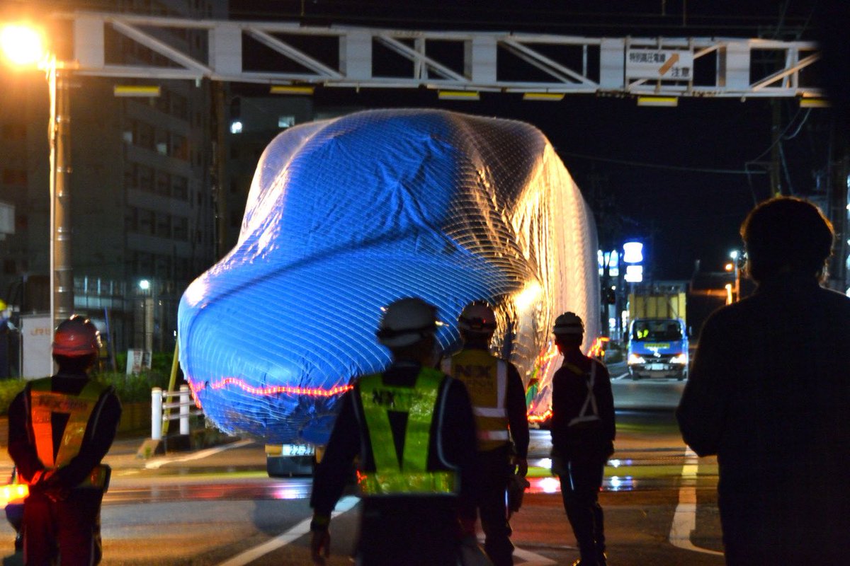 ドクターイエローT4編成リニア・鉄道館展示に伴う陸送  初めての陸送撮影とても楽しかったです！ #ドクターイエロー #T4編成 #リニア・鉄道館 #陸送 #浜松工場