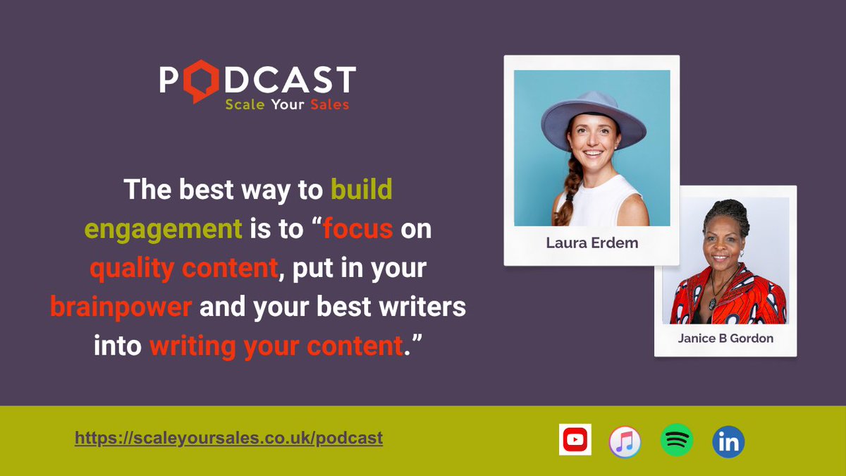 #ScaleYourSales #Podcast with guest #LauraErdem, shares insights on how data connects the dots and drives real results. Listen <a href="/iTunes/">iTunes</a> rate &amp; review scaleyoursales.co.uk/podcast/ and tell us what you think!