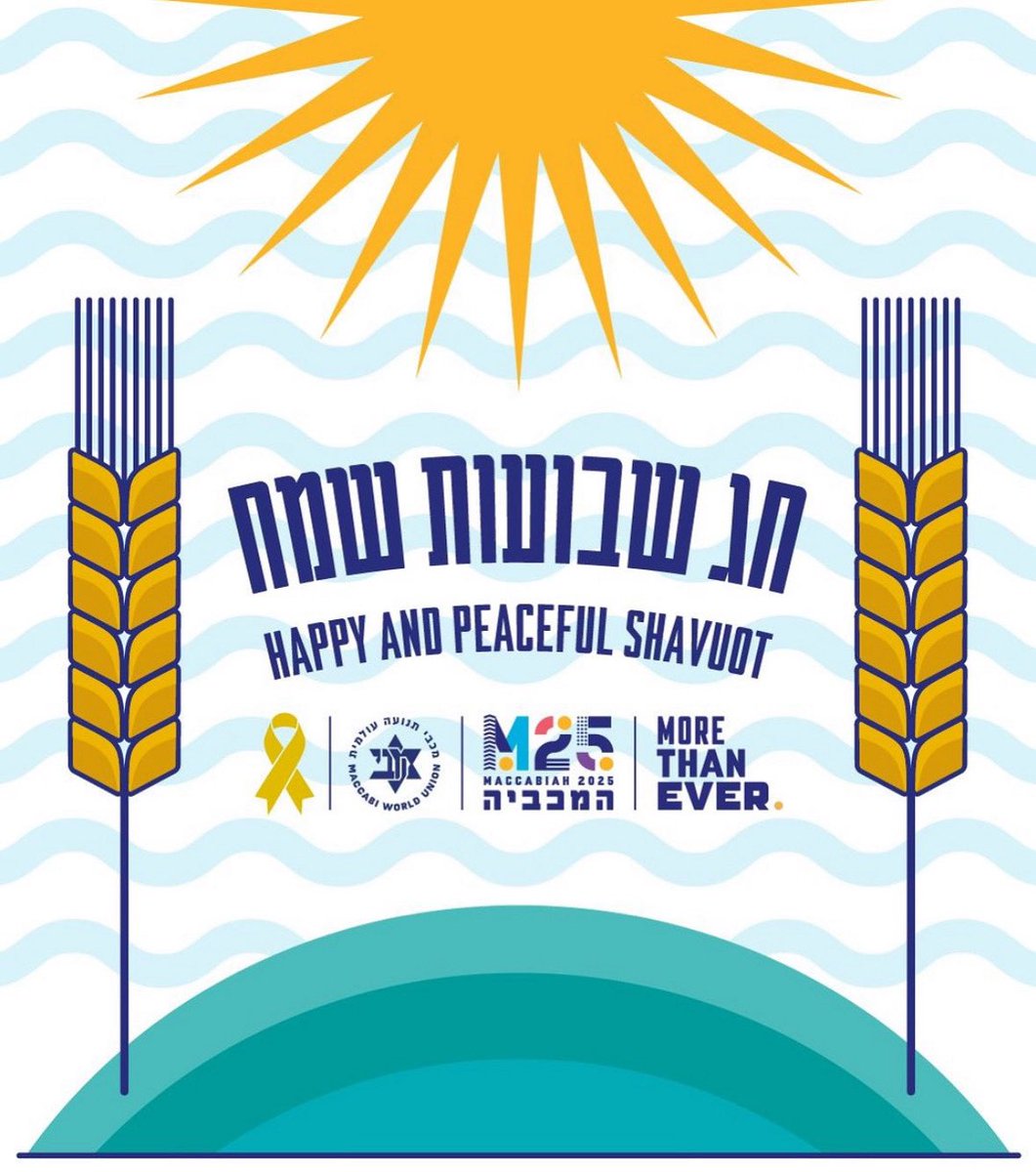 May this Shavuot bring light, hope, and strength now, more than ever.

🌾 Chag Shavuot Sameach from Maccabi Canada! 🌞

Photo credit: Maccabi World Union 

#ShavuotSameach #MaccabiCanada #M25 #MoreThanEver #Maccabiah #Shavuot #CelebrateTogether