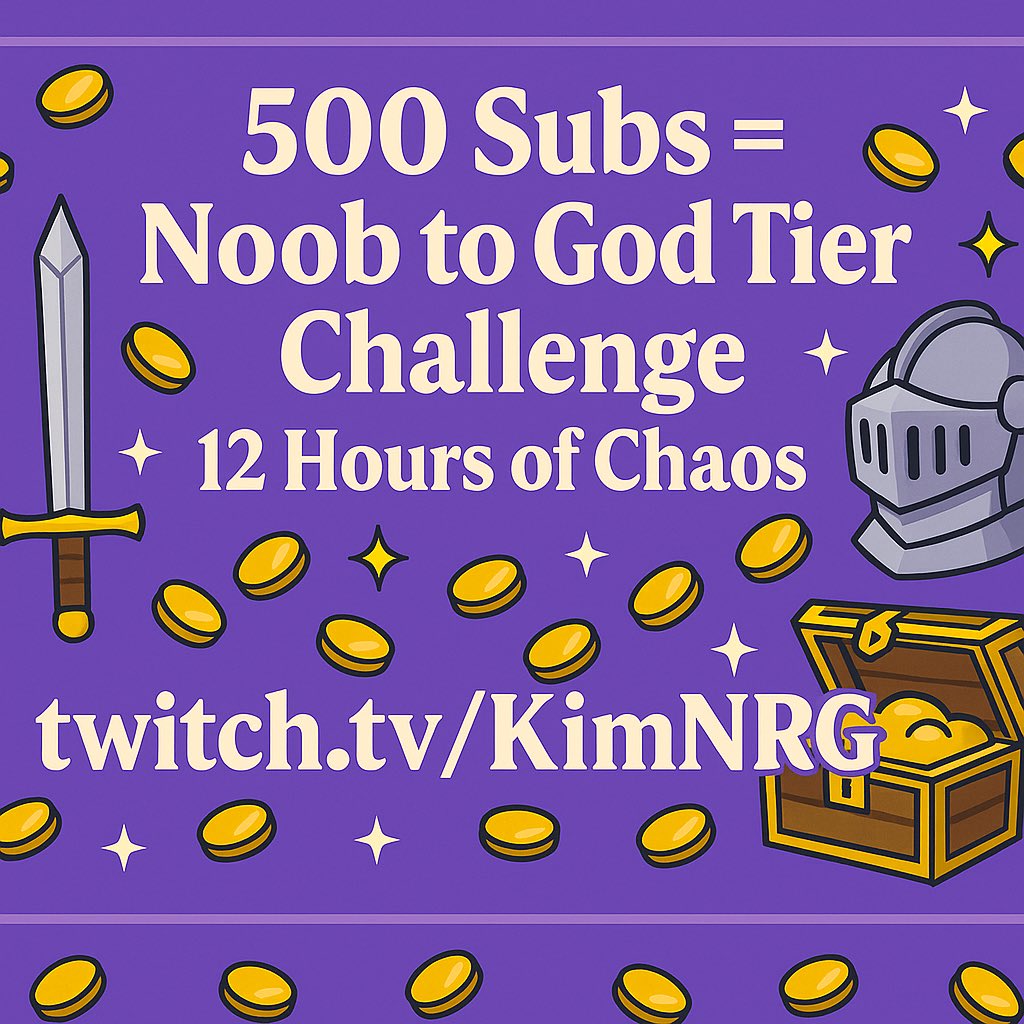 🎉 500 Subgoal Unlocked: Noob to God Tier – 12 Hour RuneScape Challenge. 💀

🛡️ Want me to train Agility for 2 hours straight?
🍤 Only eat shrimp in combat?
🎡 Spin the chaos wheel and make me drop my best item? 

Chat controls my fate. No GE. No mercy.

twitch.tv/KimNRG