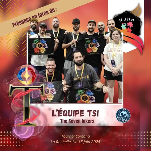 L'équipe TSI fera partie des compétiteurs à La Rochelle les 14 et 15 juin 2025 📷📷📷 hâte de taper du carton avec vous !! 📷
Et vous, vous n'avez pas encore pris vos billets ? C'est par ici ne tardez plus trop! nos-jeux-de-societe.fr/tournoi-njds-1…
<a href="/MulliganTv/">MulliganTV</a> <a href="/LorcanaTSI/">TSI</a>