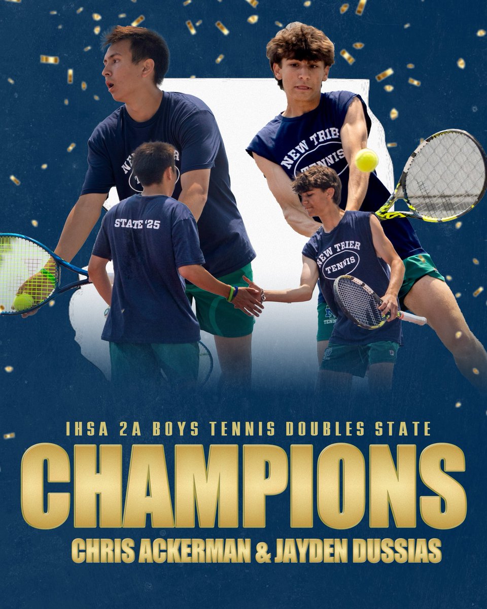 New Trier Athletics (@athleticsnths) on Twitter photo DOUBLES STATE CHAMPIONS! Congratulations to Chris Ackerman and Jayden Dussias of <a href="/newtriertennis/">tad eckert</a> who defeated Hinsdale Central 7-6(3), 7-5 in the IHSA State Championship Match! #GoTrevs <a href="/NewTrier203/">New Trier HS</a> DOUBLES STATE CHAMPIONS! Congratulations to Chris Ackerman and Jayden Dussias of <a href="/newtriertennis/">tad eckert</a> who defeated Hinsdale Central 7-6(3), 7-5 in the IHSA State Championship Match! #GoTrevs <a href="/NewTrier203/">New Trier HS</a>