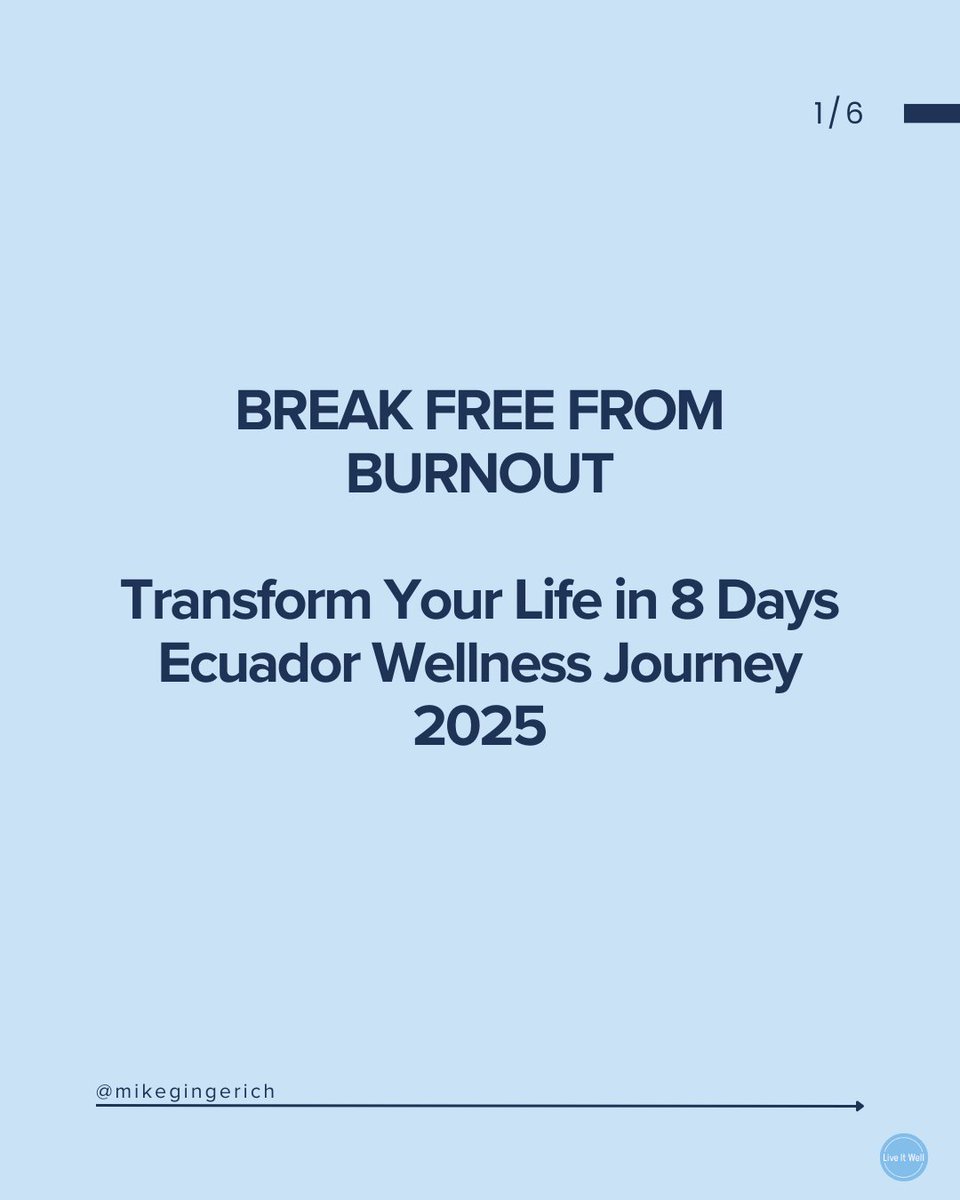 mike_gingerich's tweet photo. 🌿 ECUADOR RETREAT 2025 🌎
🗓 July 12-19 or Oct 18–25

Reset. Recharge. Rediscover yourself in 8 days of deep renewal.

Type “retreat” for details. Just 8 spots available!

#WellnessRetreat #BurnoutRecovery #EcuadorTravel #PersonalGrowth #StressRelief https://t.co/p7JL9YfLqY