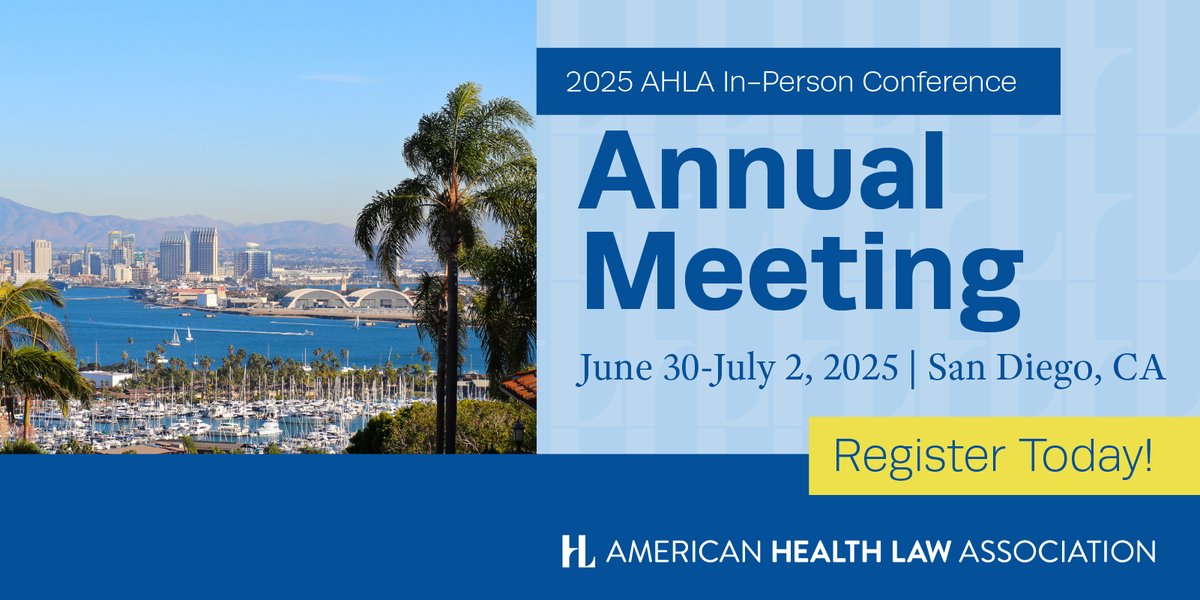 Build your professional network at AHLA's 2025 Annual Meeting. Connect with colleagues at the USS Midway Museum reception and specialized networking events June 30-July 2 in San Diego.

Early registration ends June 5: americanhealthlaw.org/annualmeeting

#HealthLawNetworking #AHLAAnnual2025