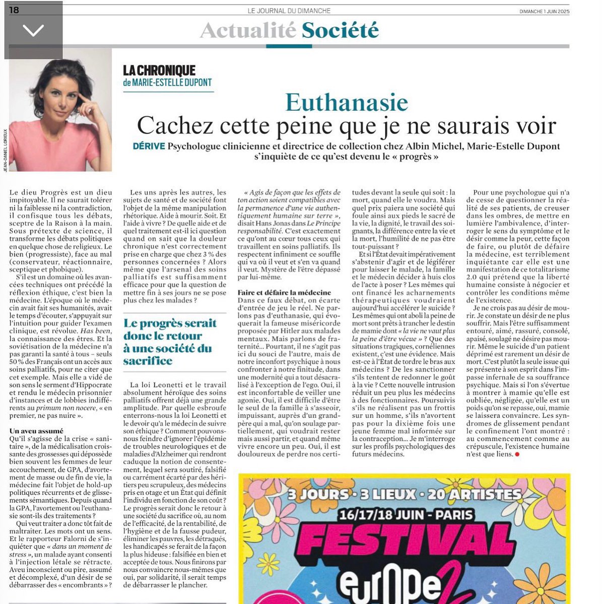Ma chronique à propos de ce debat civilisationnel majeur et pourtant confisqué par le fait même que les conditions d acces aux soins palliatifs et l’accompagnement de la vieillesse assurent si certainement la souffrance et la précarité que la possibilité de mourir apparait comme