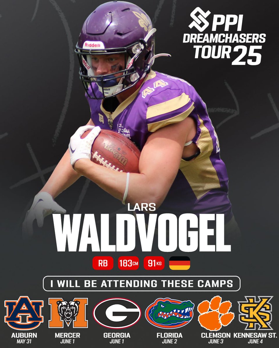 Lars Waldvogel (@lars_waldvogel) on Twitter photo Had a awesome camp <a href="/MercerFootball/">Mercer Football</a> today with @ppirecruits dreamchasertour 25! <a href="/coach_mjacobs/">Mike Jacobs</a> <a href="/CoachJones_25/">Fred Jones</a> <a href="/247Sports/">247Sports</a> <a href="/247recruiting/">247Sports Recruiting</a>
@On3Recruits <a href="/On3sports/">On3</a> Had a awesome camp <a href="/MercerFootball/">Mercer Football</a> today with @ppirecruits dreamchasertour 25! <a href="/coach_mjacobs/">Mike Jacobs</a> <a href="/CoachJones_25/">Fred Jones</a> <a href="/247Sports/">247Sports</a> <a href="/247recruiting/">247Sports Recruiting</a>
@On3Recruits <a href="/On3sports/">On3</a>