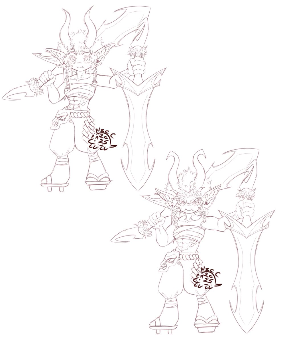 NotSoCalmCree's tweet photo. A little absent because of exams
Here is a little character I made for a (maybe) future dnd campaign, a Berserker Imp
.
.
.
#dnd #originalcharacter #oc #ibispaint #digitalart https://t.co/t66uLKWRSC