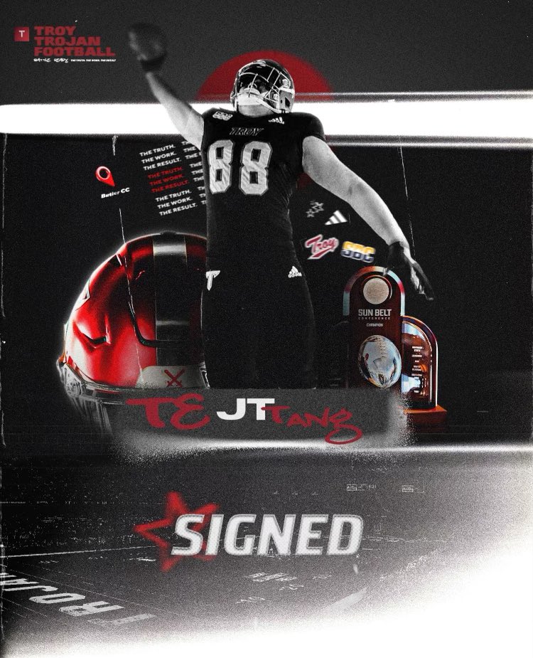 JunyiTang1028's tweet image. Thank you to @GeradParker1, @CoachSeanReagan, @CoachRhino68  and the staff for an unreal weekend. I have committed to Troy Trojans to continue my football journey. Thank you to everyone who helped me on this journey. Can’t wait to get to work. COMMITTED! #BUCOPRODUCT #LANEYBUILT