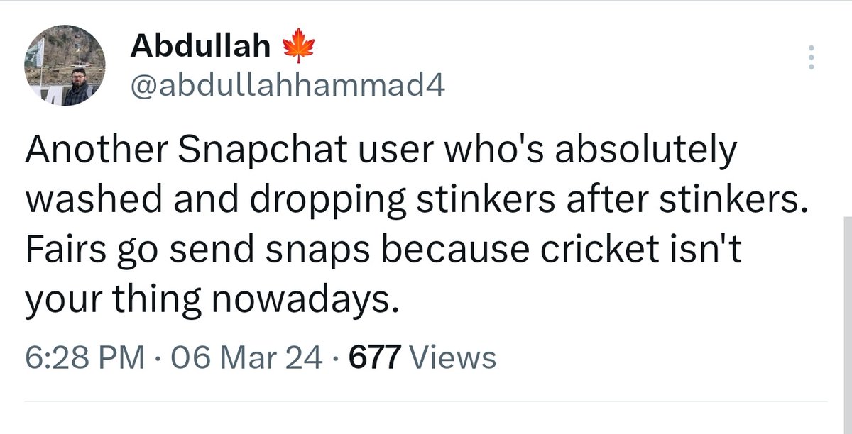 Hating on a talented youngster because he used to smack his Crow

I could never do it 🤡🤡🤡