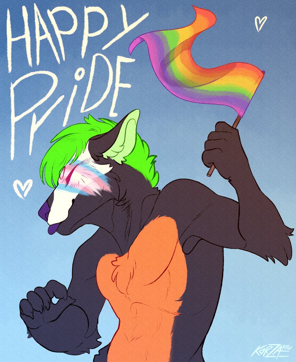 HAPPY PRIDE! 
ReeFur is enjoying himself showing off his LGBT+ Pride!

🎨done by <a href="/KorZa_kov/">KorZa</a>