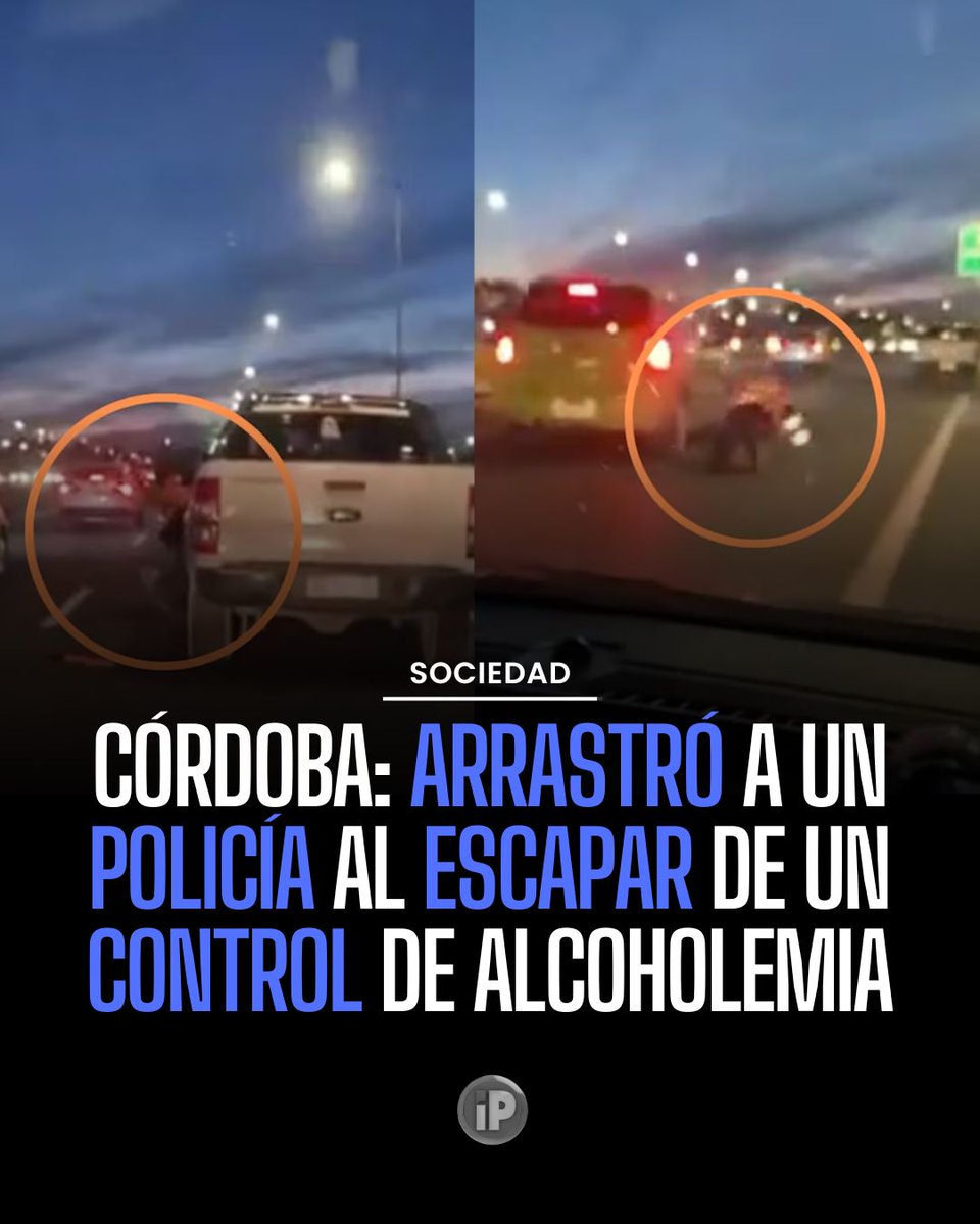 CÓRDOBA: ARRASTRÓ A UN POLICÍA AL ESCAPAR DE UN CONTROL DE ALCOHOLEMIA

Un conductor en Córdoba intentó evadir un control de alcoholemia y arrastró a un policía durante varios metros. El incidente ocurrió el sábado por la tarde en la Ruta 19, a la altura del kilómetro 1, cuando